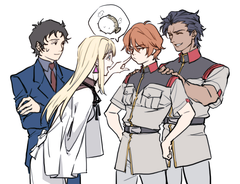 gigi andalusia, hathaway noa, kenneth sleg, and lane aim (gundam and 1 more) drawn by hangleing