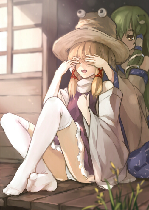 kochiya sanae and moriya suwako (touhou) drawn by xiao_qiang_(overseas)