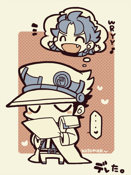 kujo jotaro and dio brando (jojo no kimyou na bouken and 1 more) drawn by kotorai