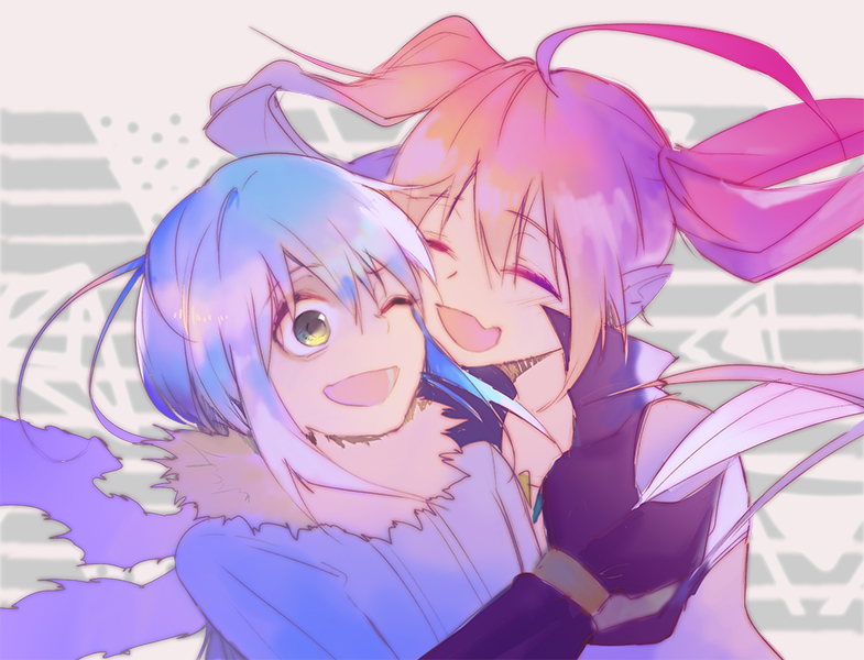 rimuru tempest and milim nava (tensei shitara slime datta ken) drawn by sigel_(zzzbaby)