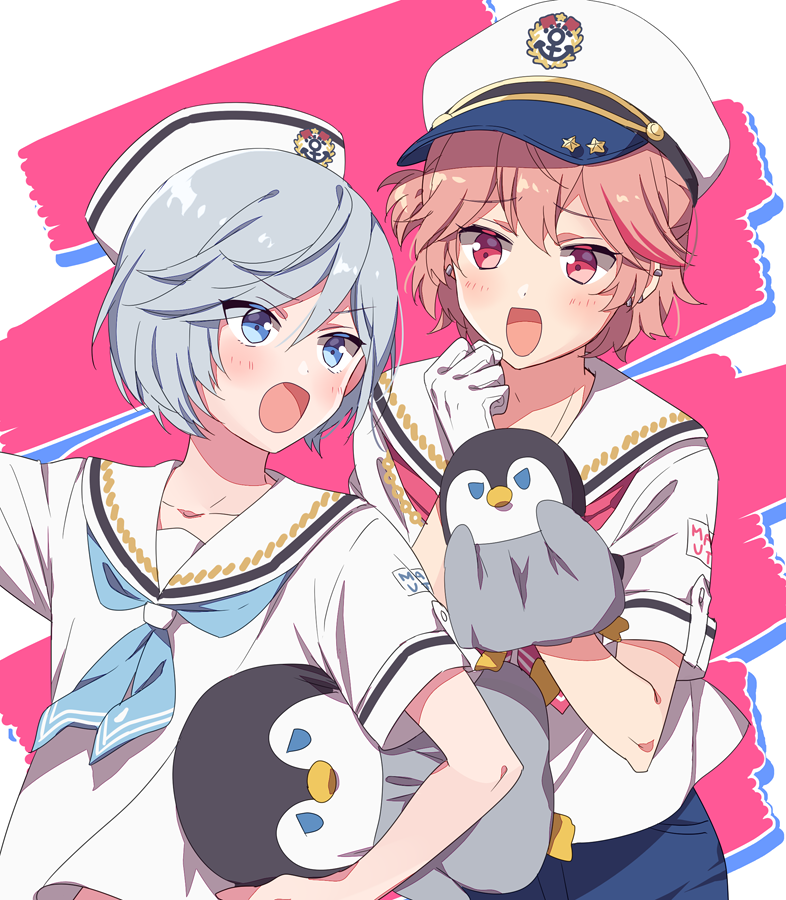 hinata mahiru and gekkoin noel (dankira!!!) drawn by riku_(melty_drop)