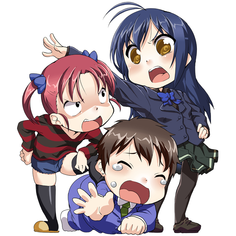 kuroyukihime, arita haruyuki, and kouzuki yuniko (accel world) drawn by ekakibito