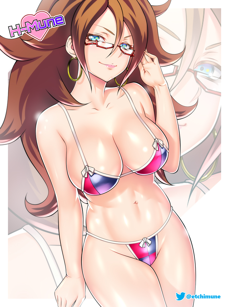 android 21 (dragon ball and 1 more) drawn by etchimune