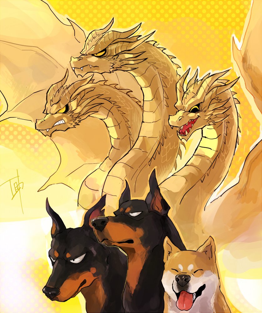 king ghidorah (godzilla and 2 more) drawn by tsk03