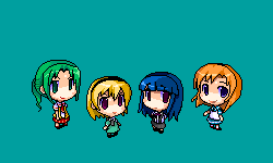 furude rika, ryuuguu rena, houjou satoko, and sonozaki mion (higurashi no naku koro ni) drawn by identity and obscur