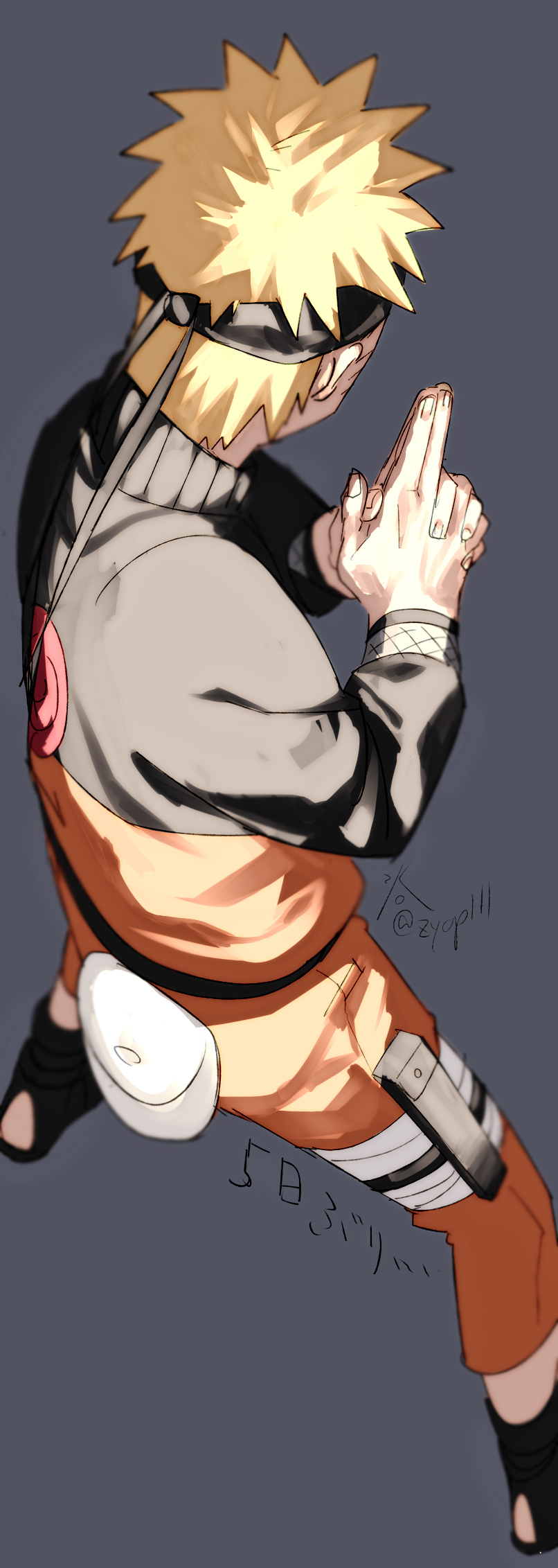 uzumaki naruto (naruto and 1 more) drawn by zifletts