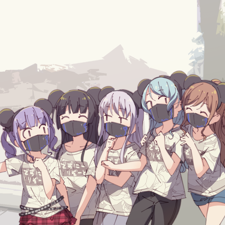 hikawa sayo, imai lisa, minato yukina, shirokane rinko, and udagawa ako (bang dream! and 1 more) drawn by ayasaka