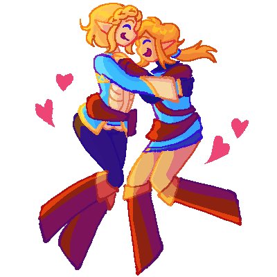 link and princess zelda (the legend of zelda and 1 more) drawn by reemble