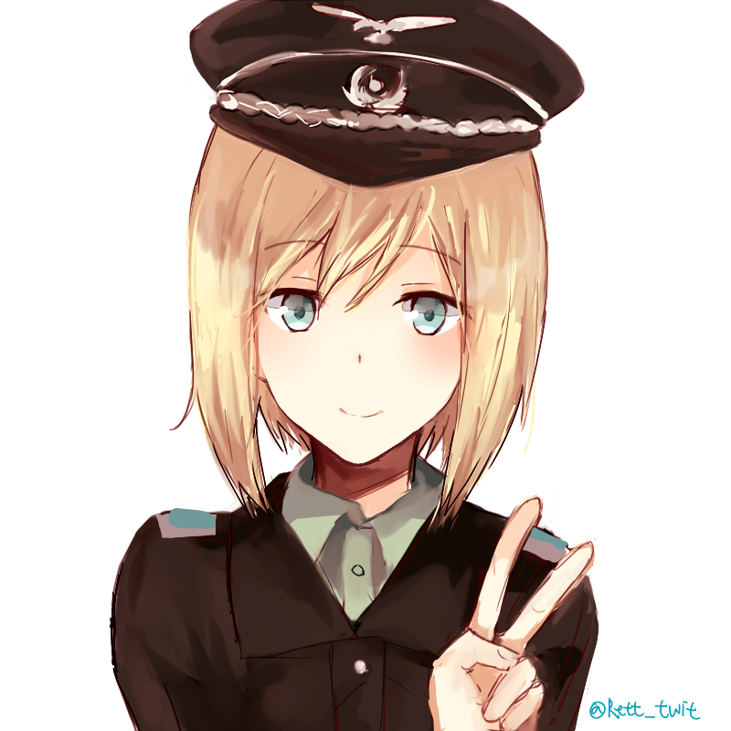 erica hartmann (world witches series and 1 more) drawn by retto