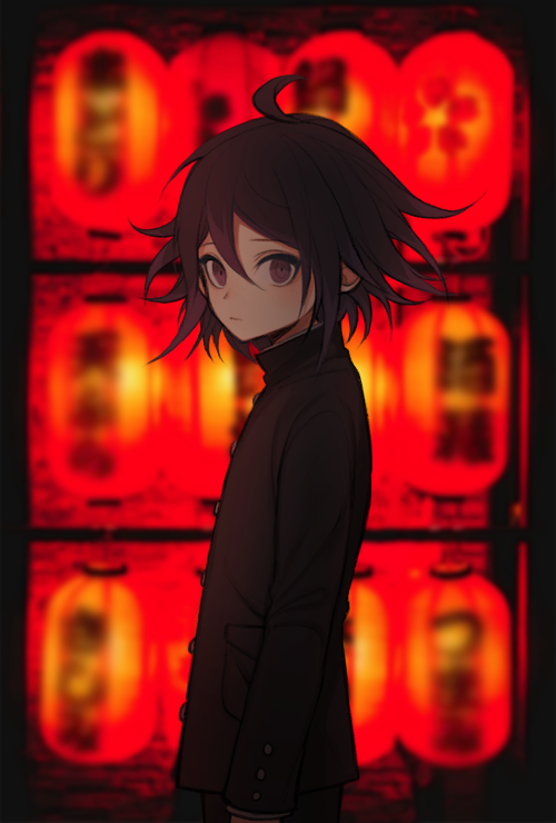 oma kokichi (danganronpa and 1 more) drawn by raily