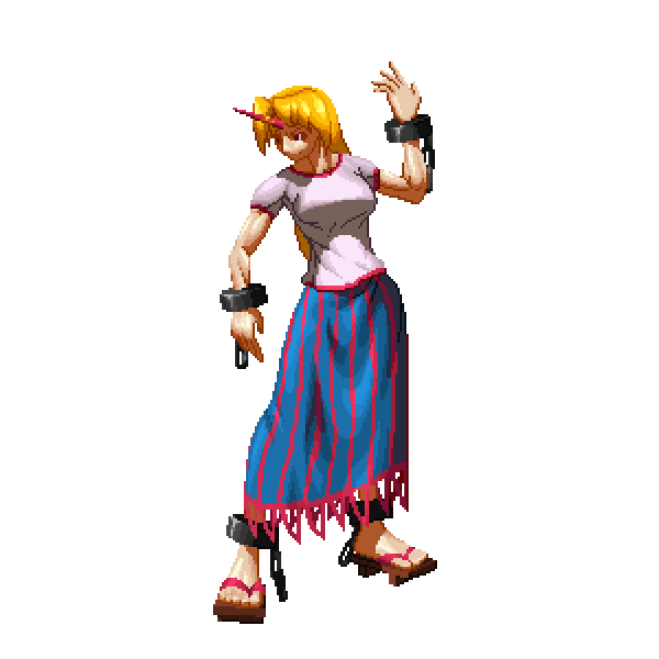 hoshiguma yuugi (touhou and 2 more) drawn by daime_fusonzai