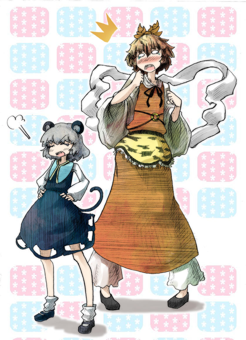 nazrin and toramaru shou (touhou) drawn by daruia_(sabitare)