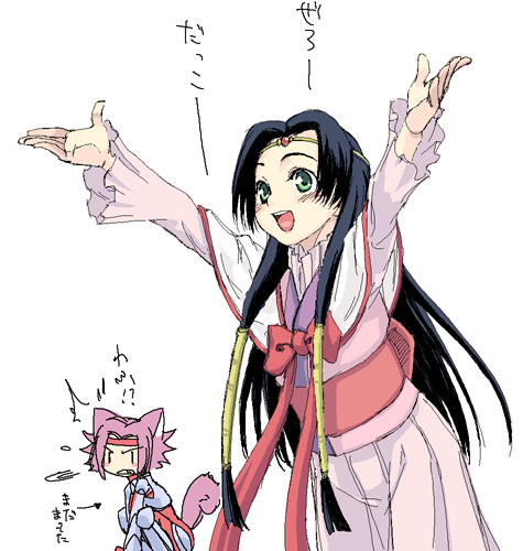 kouzuki kallen and sumeragi kaguya (code geass) drawn by satou_atsuki