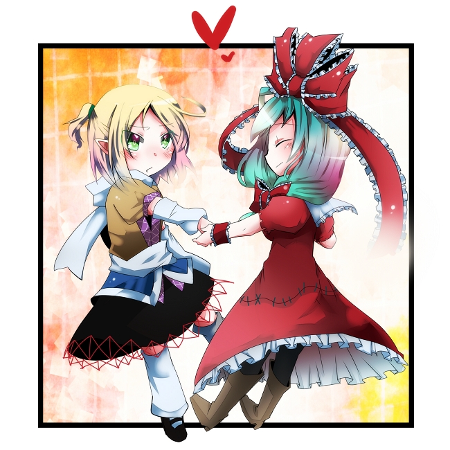 mizuhashi parsee and kagiyama hina (touhou) drawn by kona_sleipnir