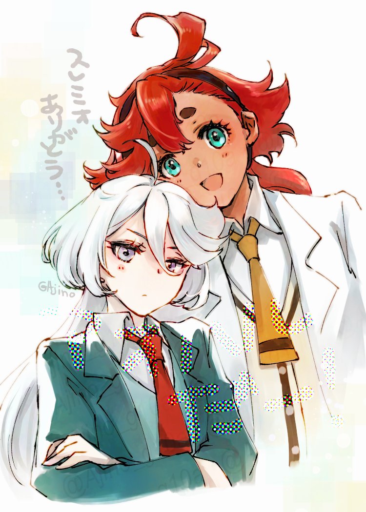 suletta mercury and miorine rembran (gundam and 2 more) drawn by ajino_g10a