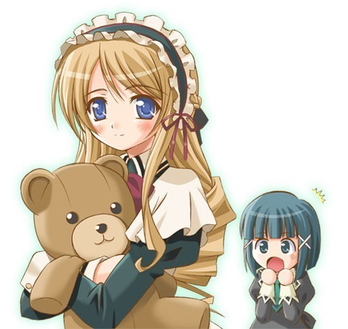 tsukidate chiyo and byakudan kagome (strawberry panic!) drawn by shiumai