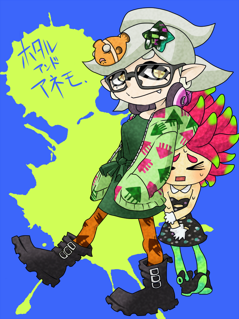 marie, annie, and moe (splatoon and 1 more) drawn by zukizuki