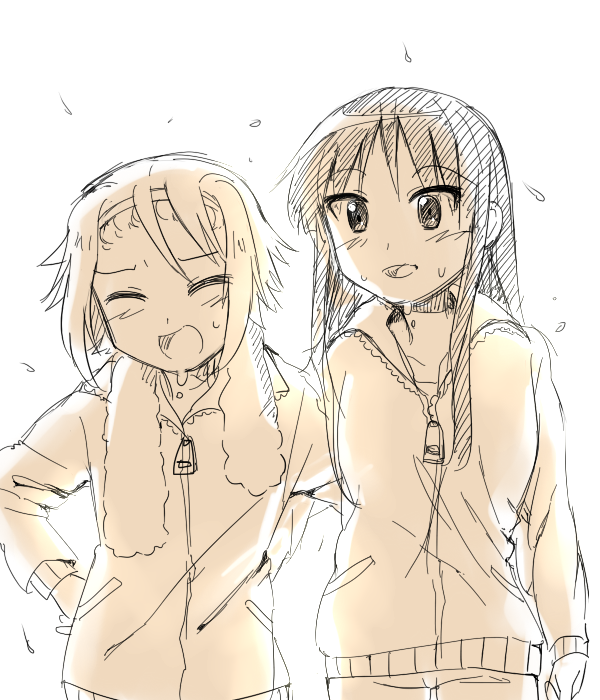 akiyama mio and tainaka ritsu (k-on!) drawn by dddoochi1