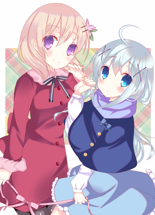kafuu chino and hoto cocoa (gochuumon wa usagi desu ka?) drawn by satsuki_mayuri