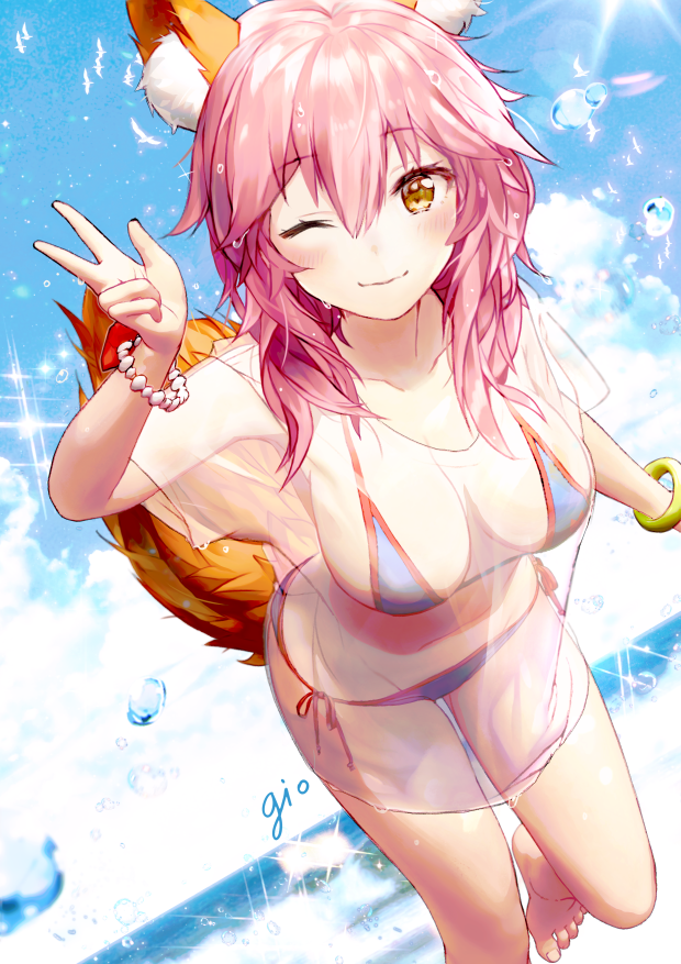 tamamo and tamamo no mae (fate and 1 more) drawn by gio_(maroon0924)