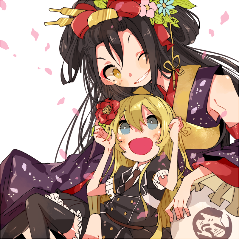 midare toushirou and jirou tachi (touken ranbu) drawn by hikaru_(hkr3224)
