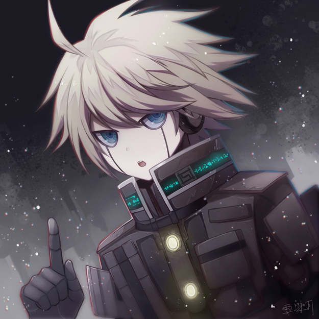 k1-b0 (danganronpa and 1 more) drawn by angel31424