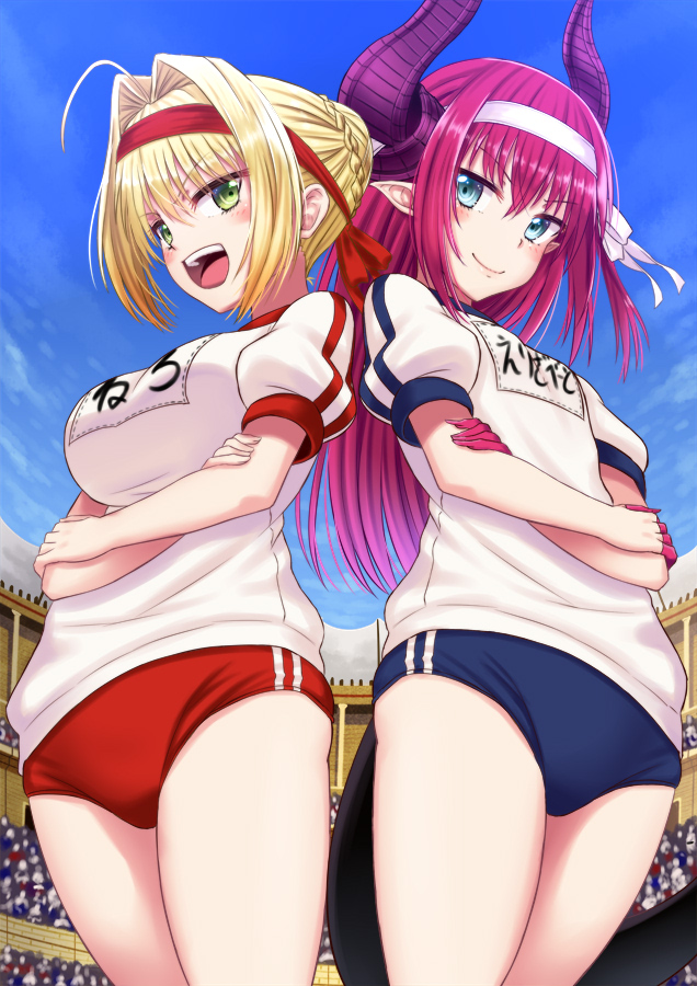 nero claudius and elizabeth bathory (fate and 1 more) drawn by mizunashi_hayate