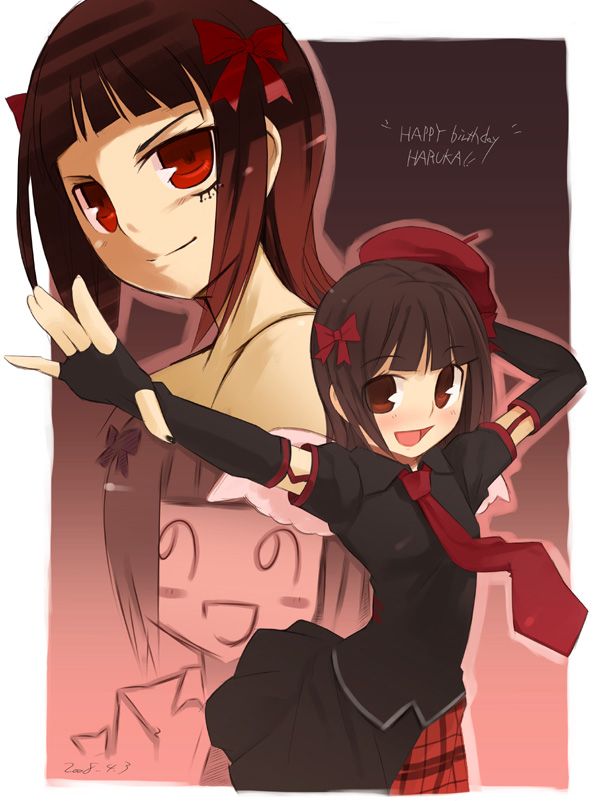 amami haruka, nonowa, and dark haruka (idolmaster and 1 more) drawn by noripachi