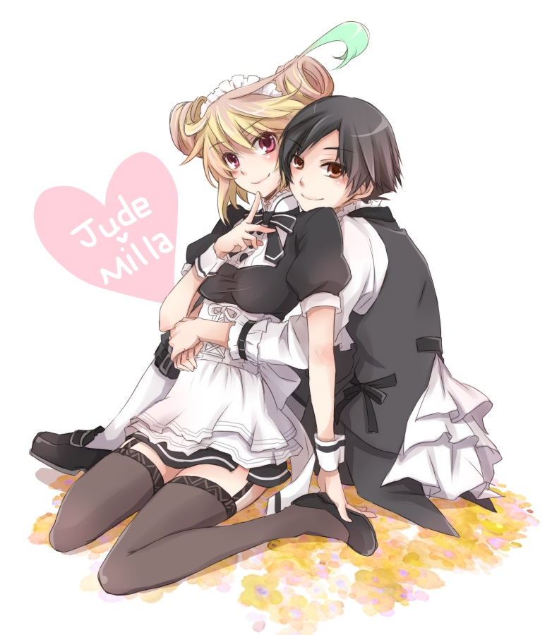 milla maxwell and jude mathis (tales of and 2 more) drawn by kawamura_raichi