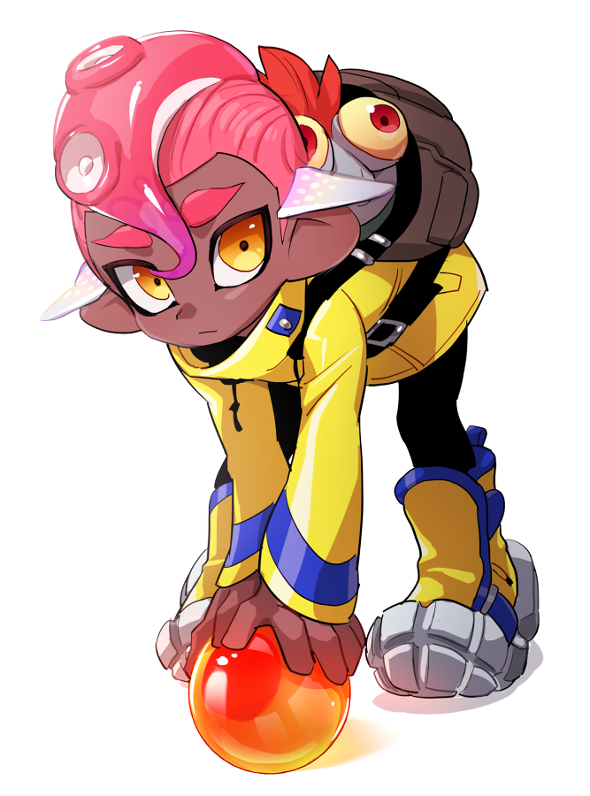 octoling player character, octoling boy, smallfry, and agent 3 (splatoon and 1 more) drawn by suno_(imydream)