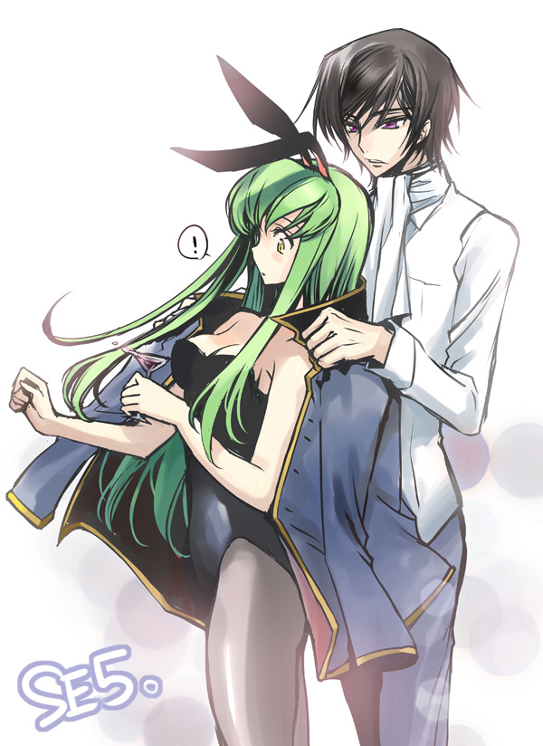 c.c. and lelouch vi britannia (code geass) drawn by creayus