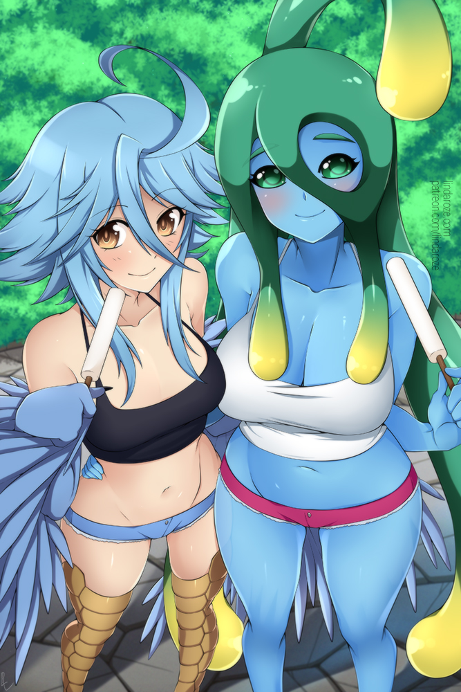 papi and suu (monster musume no iru nichijou) drawn by lindaroze