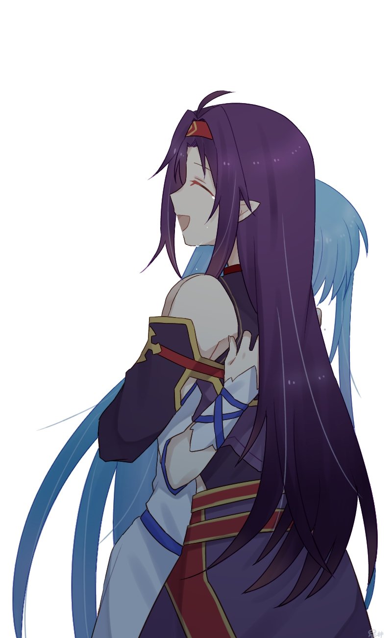 asuna and yuuki (sword art online) drawn by relative94