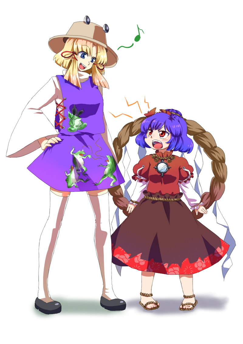 moriya suwako and yasaka kanako (touhou) drawn by mizu_mochi