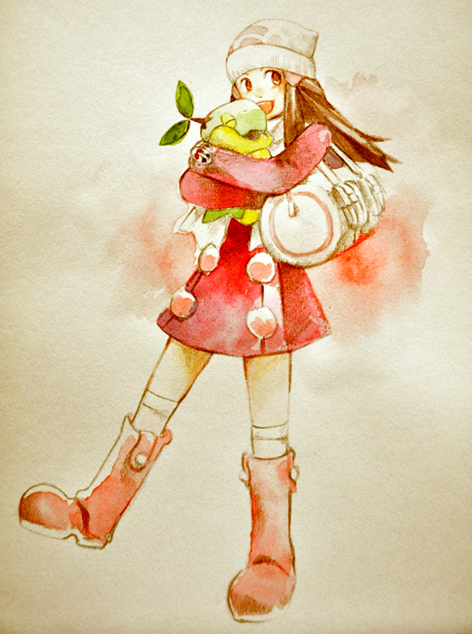 dawn and turtwig (pokemon and 2 more) drawn by muckmuck_msy38