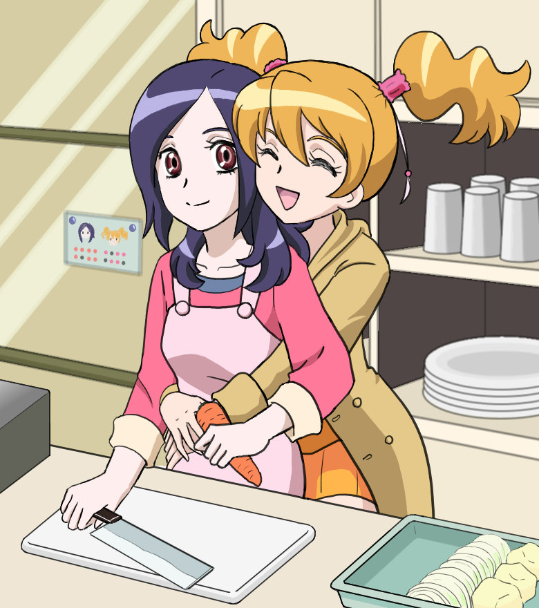 higashi setsuna and momozono love (precure and 1 more) drawn by syo-syo