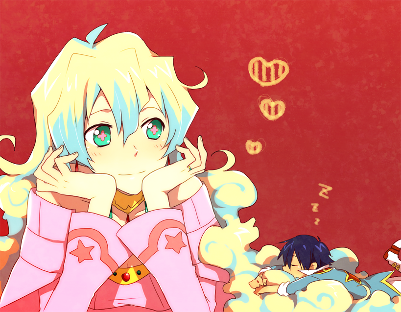nia teppelin and simon (tengen toppa gurren lagann) drawn by wato_samirika