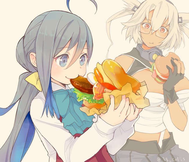 musashi, kiyoshimo, and musashi kai (kantai collection) drawn by colis