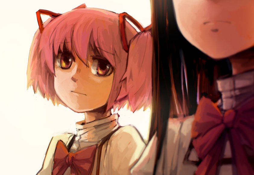 akemi homura and kaname madoka (mahou shoujo madoka magica and 1 more) drawn by silverxp