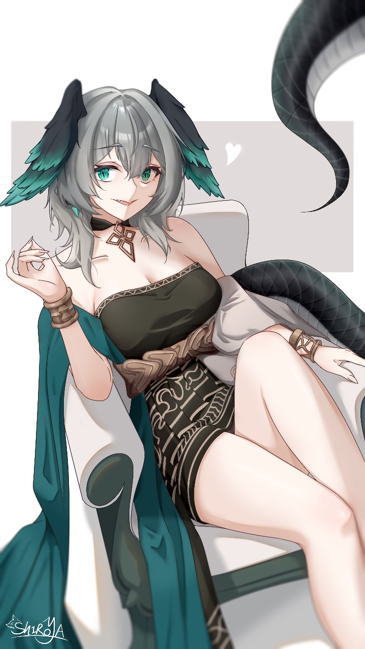 ho'olheyak (arknights and 1 more) drawn by sh1roya