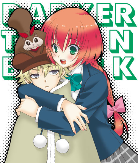 suou pavlichenko, july, and petya (darker than black) drawn by mario_kaneda