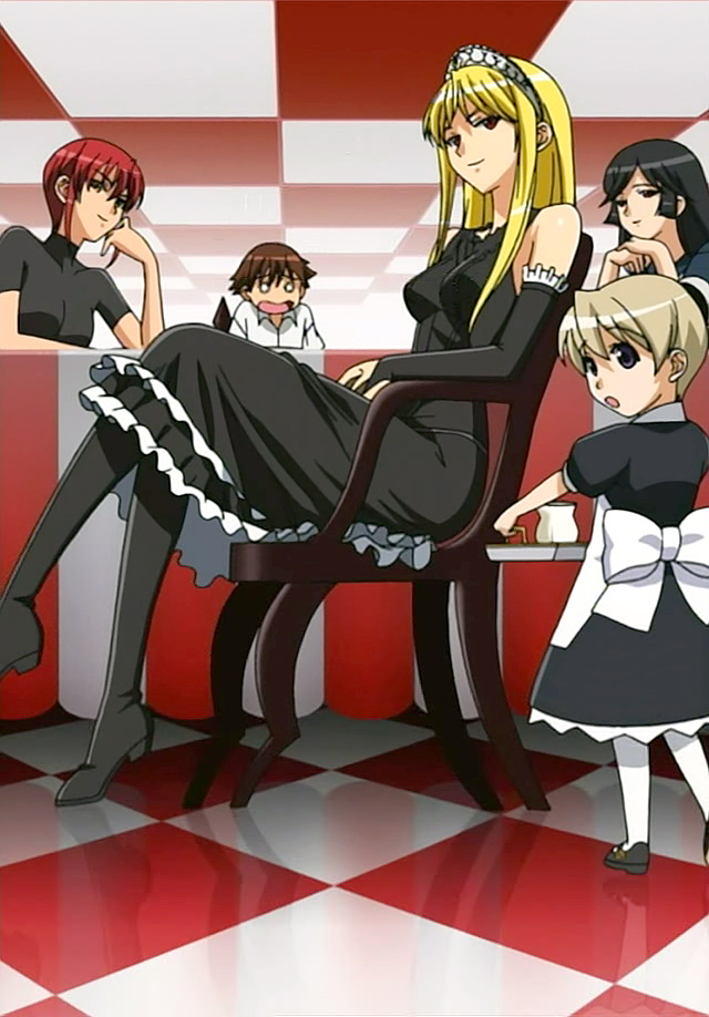 hime, riza wildman, kamura reiri, flandre, and hiyorimi hiro (kaibutsu oujo)