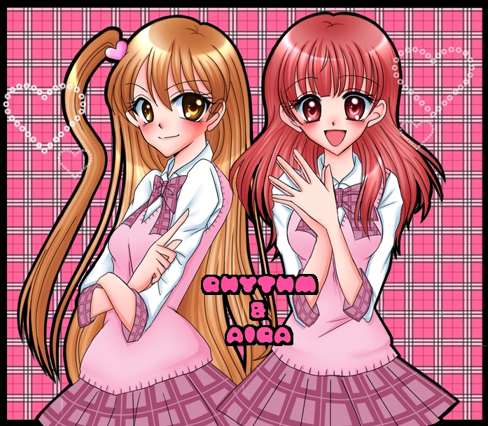harune aira and amamiya rizumu (pretty series and 2 more) drawn by kagami_mameko