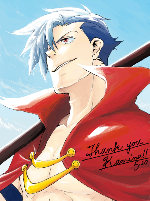 kamina (tengen toppa gurren lagann) drawn by ru&pauda_(artist)