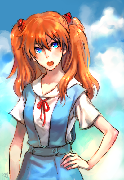 souryuu asuka langley (neon genesis evangelion and 1 more) drawn by esphy