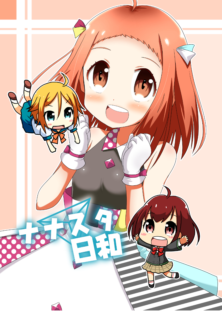 harumi kajika, kasukabe haru, and nonohara hime (tokyo 7th sisters) drawn by minami_(colorful_palette)