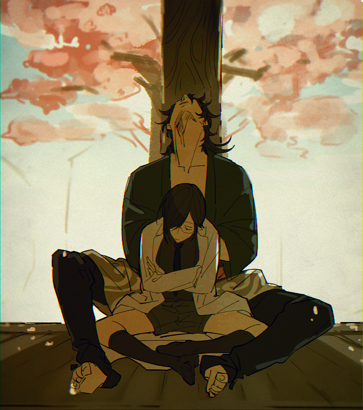 yagen toushirou and mutsu-no-kami yoshiyuki (touken ranbu) drawn by mad369