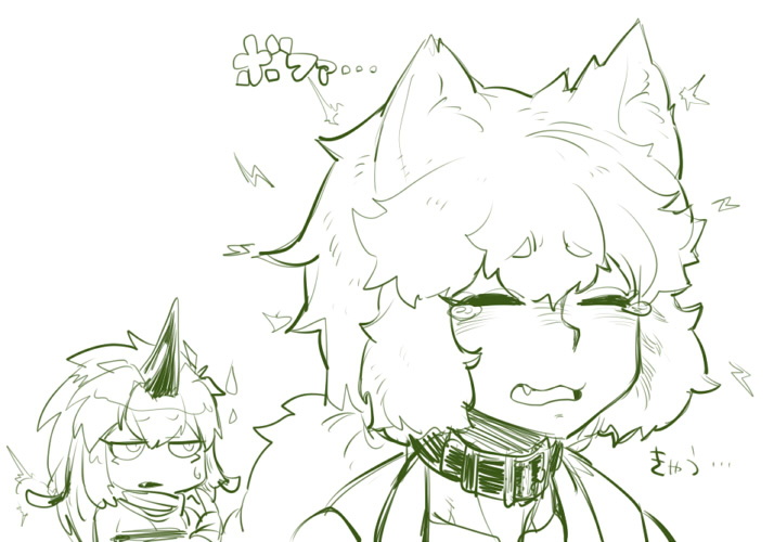 yatsufusa and raijuu (tokyo tenma and 1 more) drawn by spacezin