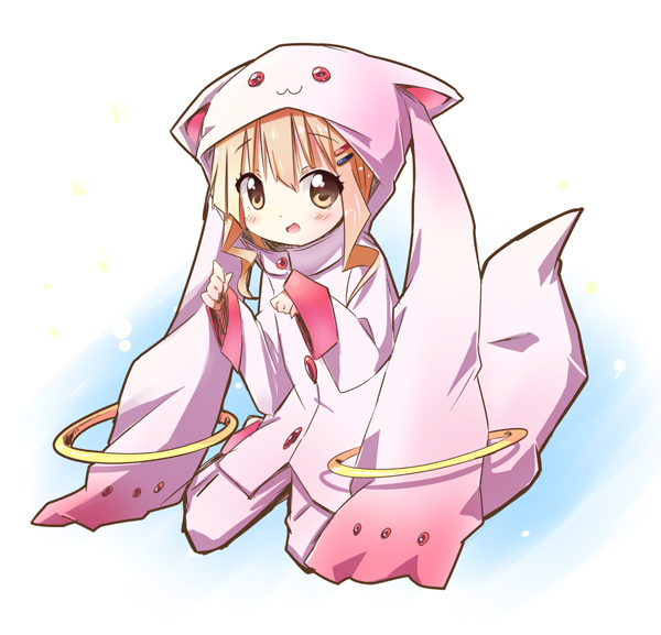 kyubey, oomuro sakurako, and katou emiri (mahou shoujo madoka magica and 1 more) drawn by kurou_(quadruple_zero)