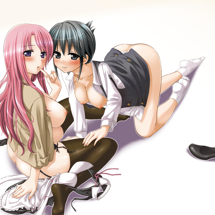 rui and receptionist (dream c club) drawn by hitsuji_hako